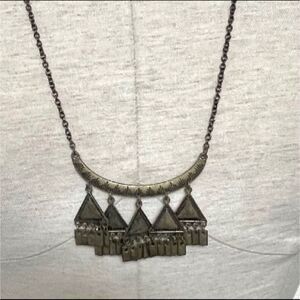 Bronze tone statement necklace